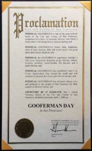 Gooferman Day Mayoral Proclamation - April 1, 2006, San-Francisco